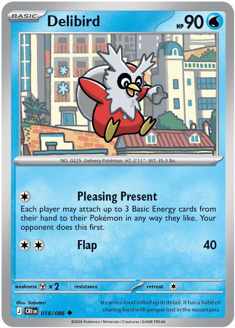 Delibird (018/086) [Mega Evolution: Chaos Rising] Reverse Holofoil
