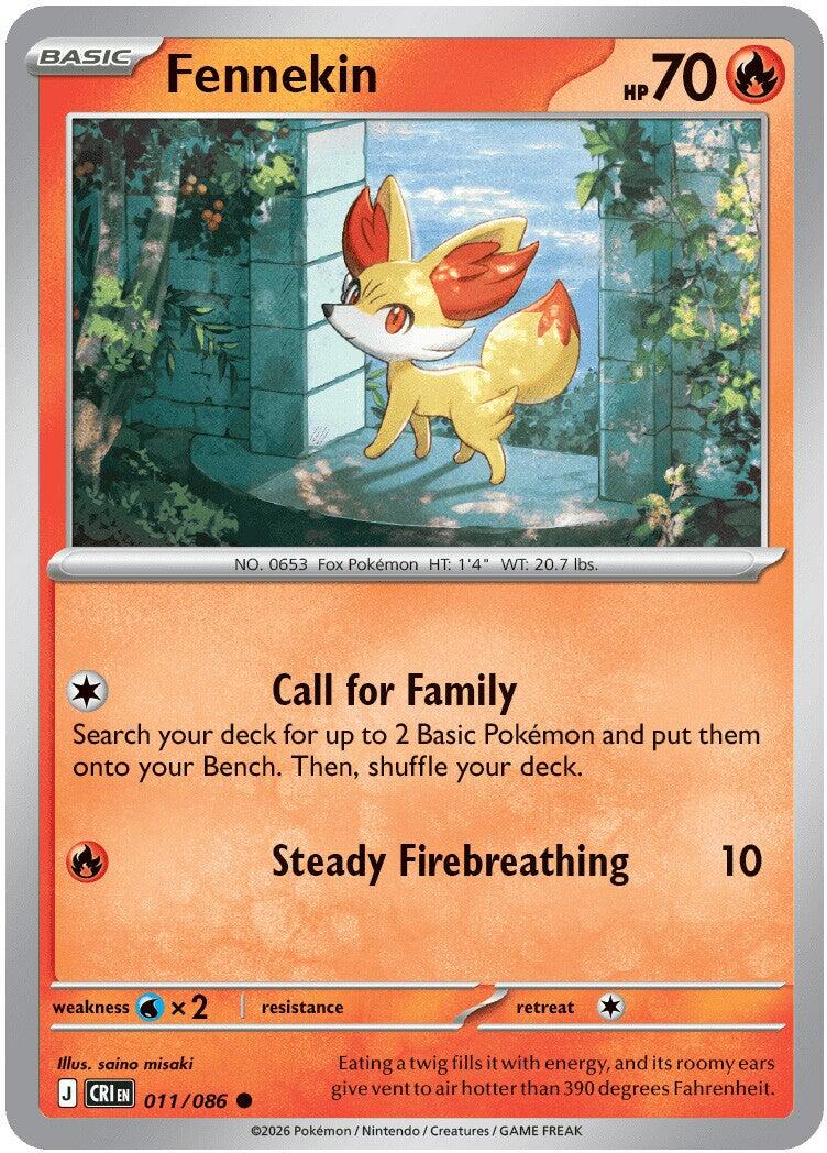 Fennekin (011/086) [Mega Evolution: Chaos Rising] Reverse Holofoil