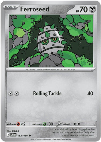 Ferroseed (062/086) [Mega Evolution: Chaos Rising] Reverse Holofoil