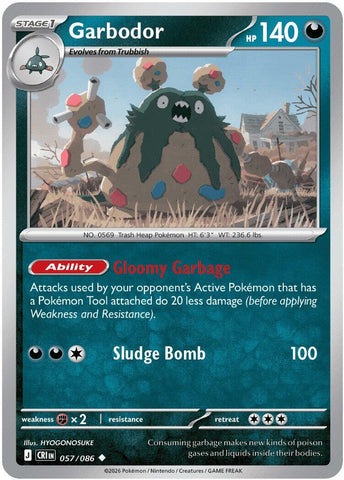 Garbodor (057/086) [Mega Evolution: Chaos Rising] Reverse Holofoil