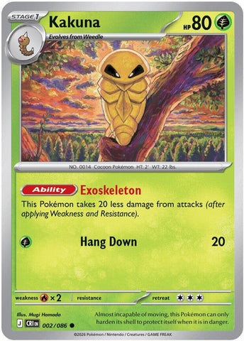 Kakuna (002/086) [Mega Evolution: Chaos Rising] Reverse Holofoil