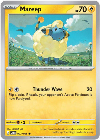 Mareep (027/086) [Mega Evolution: Chaos Rising] Reverse Holofoil
