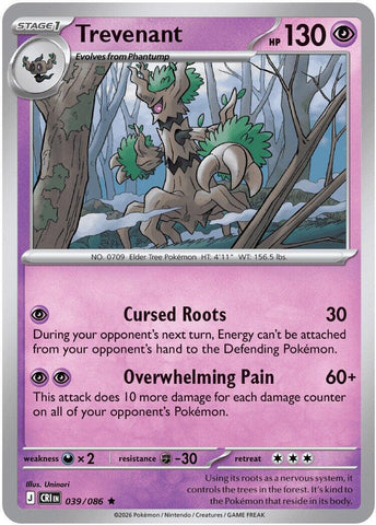 Trevenant (039/086) [Mega Evolution: Chaos Rising] Reverse Holofoil