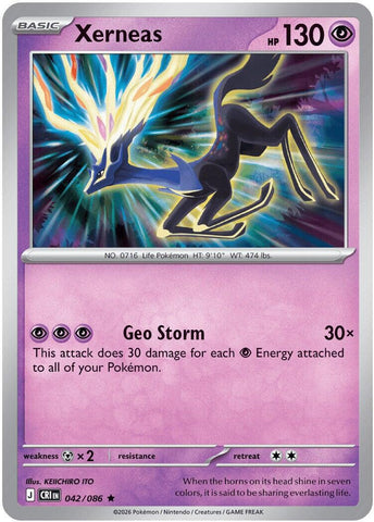 Xerneas (042/086) [Mega Evolution: Chaos Rising] Reverse Holofoil