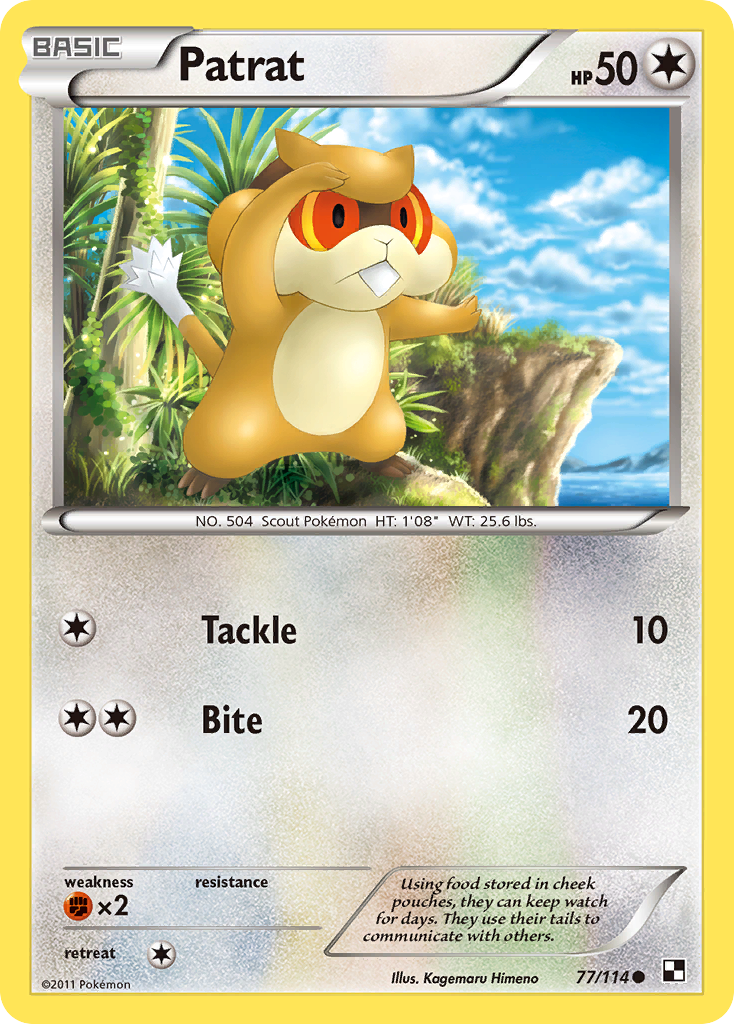 Patrat (77/114) [Black & White: Base Set] Reverse Holofoil