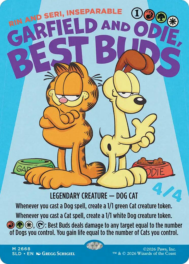 Garfield and Odie, Best Buds - Rin and Seri, Inseparable [Secret Lair Drop Series] Foil