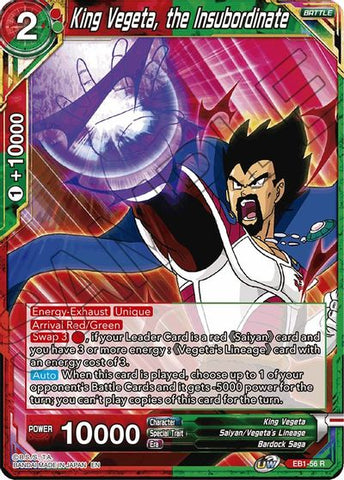 King Vegeta, the Insubordinate (EB1-56) [Battle Evolution Booster] Parallel Foil