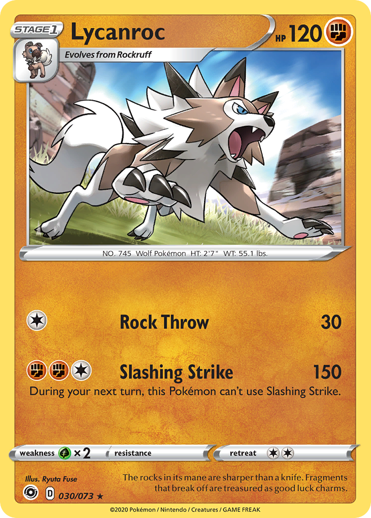 Lycanroc (030/073) [Sword & Shield: Champion's Path] Reverse Holofoil
