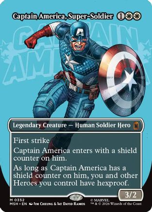 Captain America, Super-Soldier (Borderless) (0352) [Marvel Super Heroes] Foil