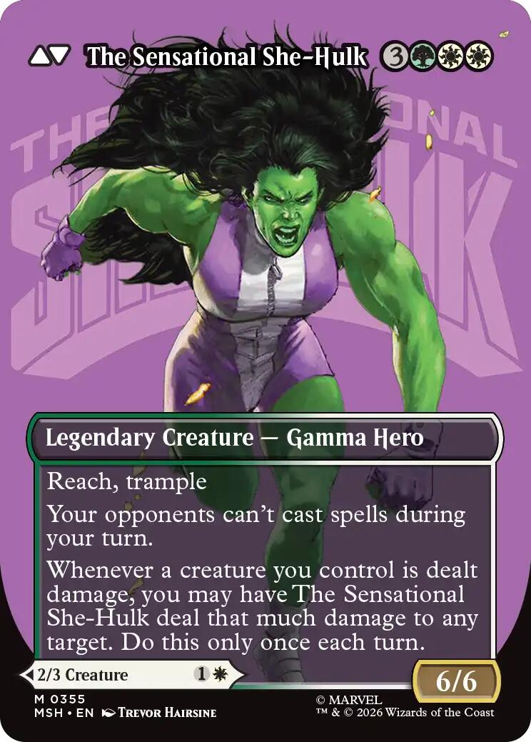Jennifer Walters // The Sensational She-Hulk (Borderless) (0355) [Marvel Super Heroes] Foil