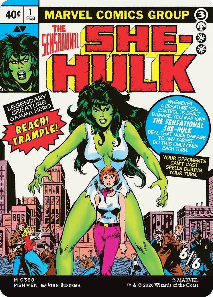 Jennifer Walters // The Sensational She-Hulk (Borderless) (0388) [Marvel Super Heroes] Foil