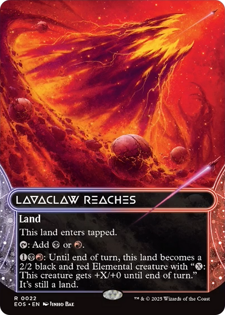 Lavaclaw Reaches (0022) (Borderless) [Edge of Eternities: Stellar Sights] Foil