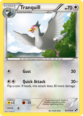 Tranquill (85/114) [Black & White: Base Set] Reverse Holofoil