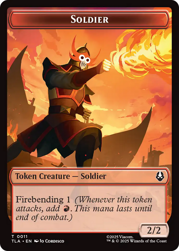 Copy (0002) // Soldier (0011) Double-Sided Token [Avatar: The Last Airbender Tokens] Foil
