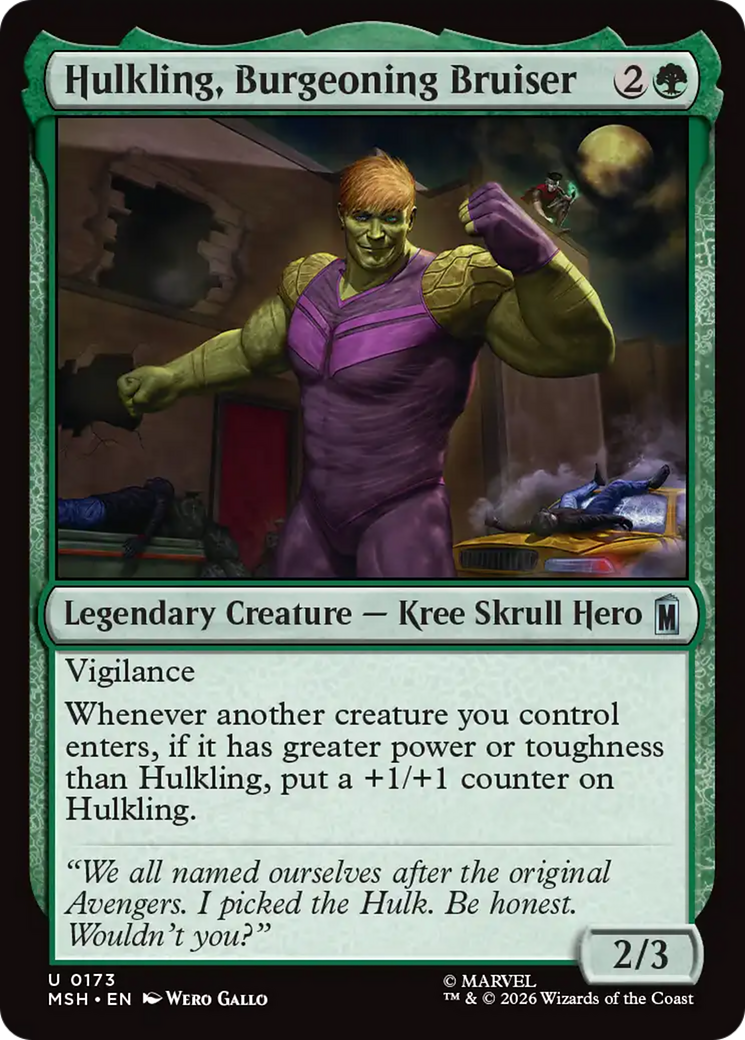 Hulkling, Burgeoning Bruiser [Marvel Super Heroes] Foil