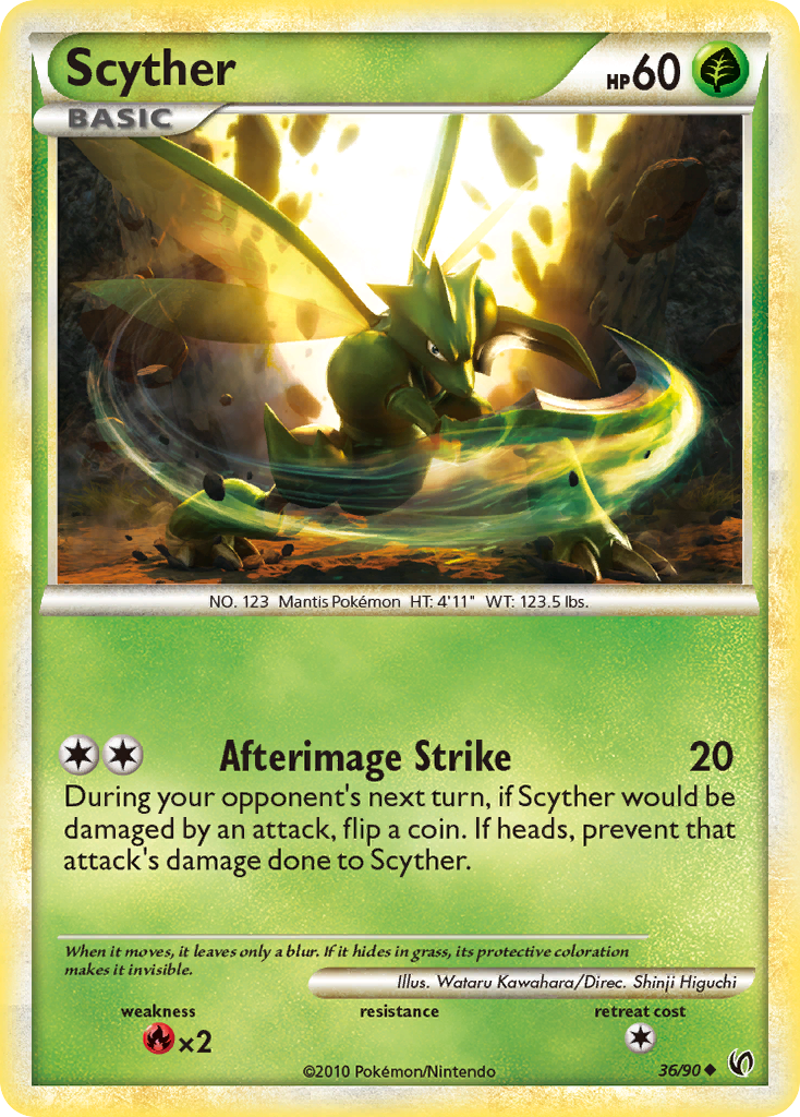 Scyther (36/90) [HeartGold & SoulSilver: Undaunted] Reverse Holofoil