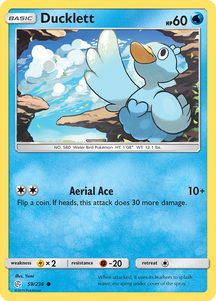 Ducklett (59/236) [Sun & Moon: Cosmic Eclipse] Reverse Holofoil