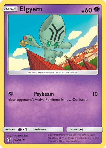 Elgyem (90/236) [Sun & Moon: Unified Minds] Reverse Holofoil