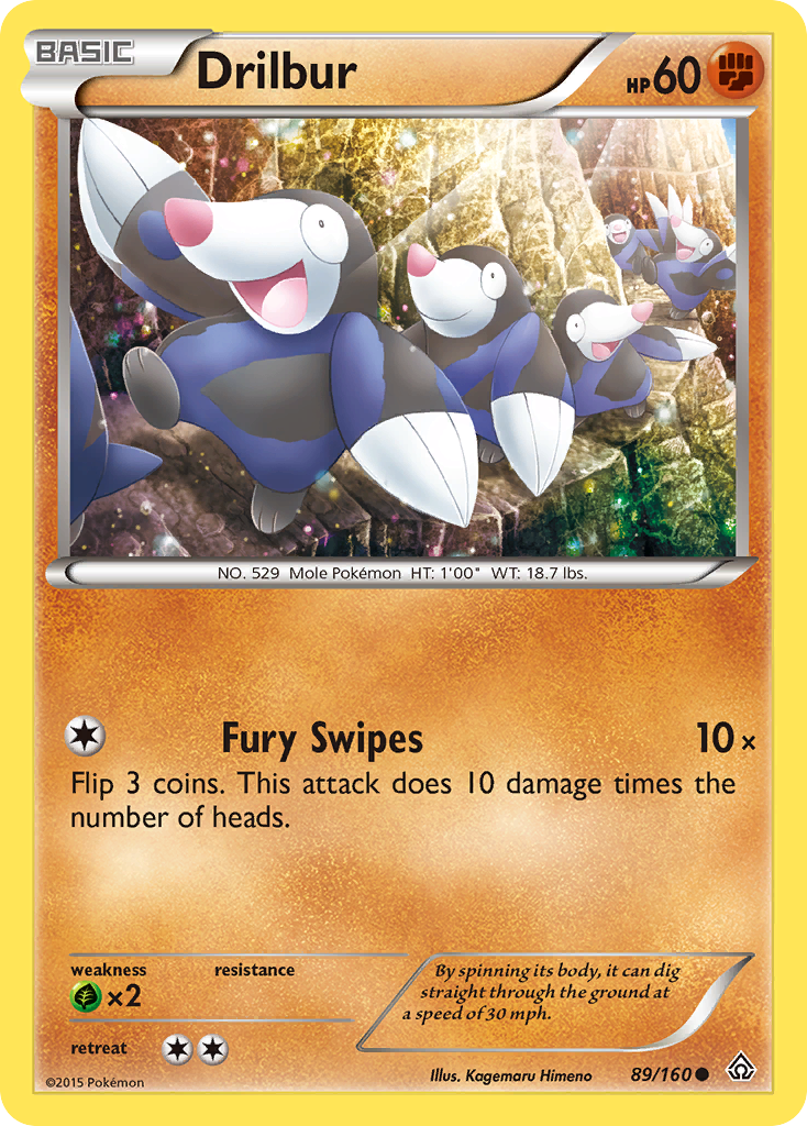 Drilbur (89/160) [XY: Primal Clash] Reverse Holofoil