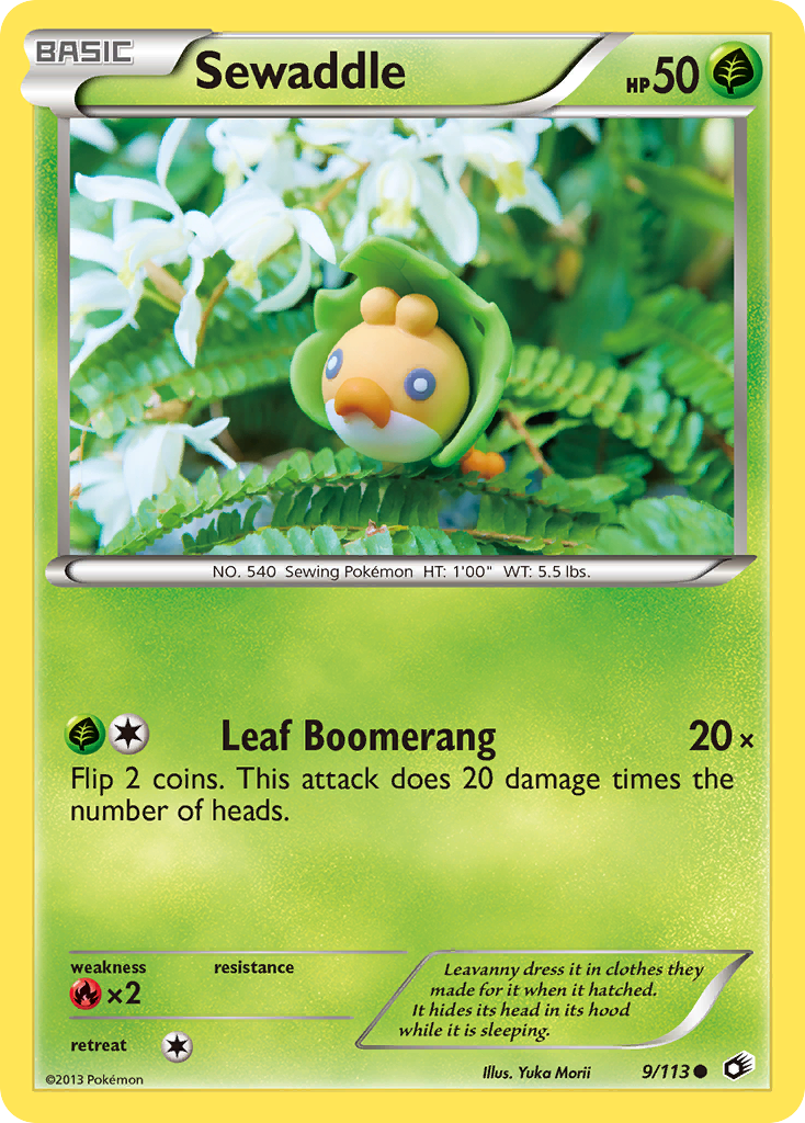 Sewaddle (9/113) [Black & White: Legendary Treasures] Reverse Holofoil