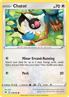 Chatot (139/185) [Sword & Shield: Vivid Voltage] Reverse Holofoil