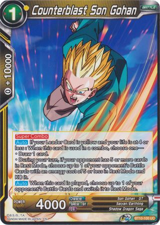 Counterblast Son Gohan (BT10-100) [Rise of the Unison Warrior 2nd Edition] Parallel Foil