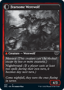 Fearful Villager // Fearsome Werewolf [Innistrad: Double Feature] Foil