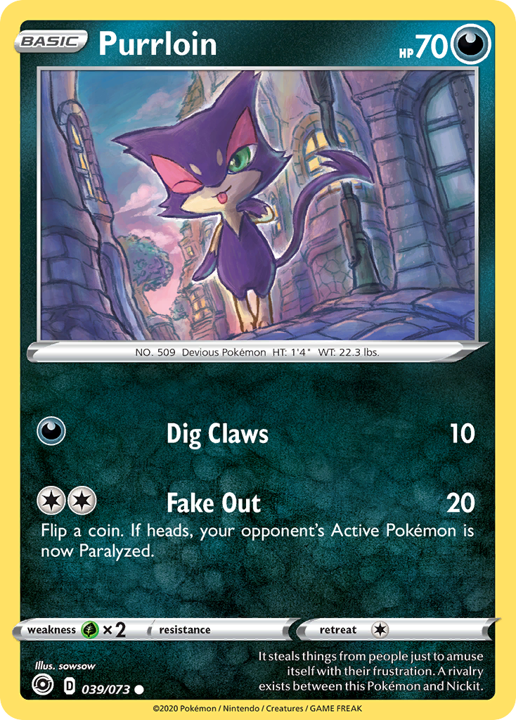 Purrloin (039/073) [Sword & Shield: Champion's Path] Reverse Holofoil