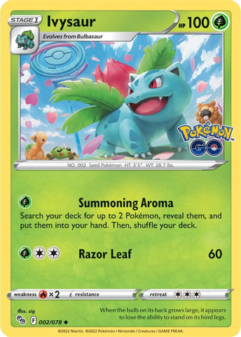 Ivysaur (002/078) [Pokémon GO] Reverse Holofoil