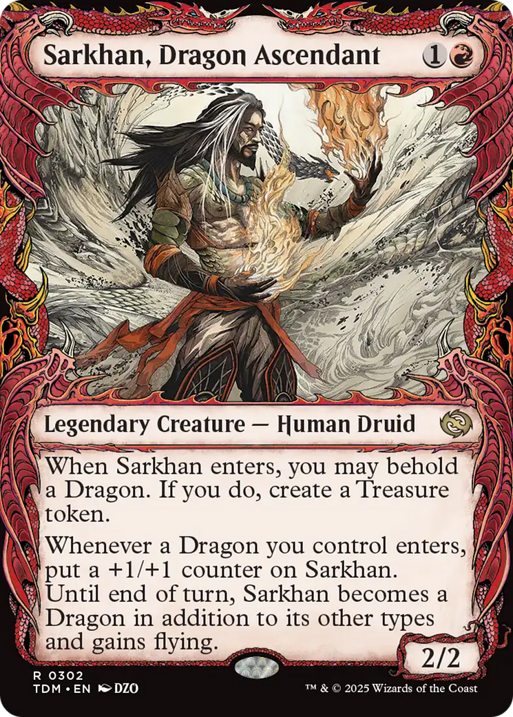 Sarkhan, Dragon Ascendant (0302) (Showcase) [Tarkir: Dragonstorm] Foil