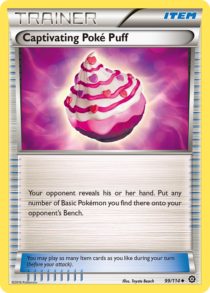 Captivating Poke Puff (99/114) [XY: Steam Siege] Reverse Holofoil