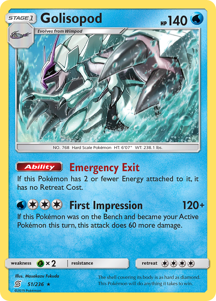 Golisopod (51/236) [Sun & Moon: Unified Minds] Reverse Holofoil