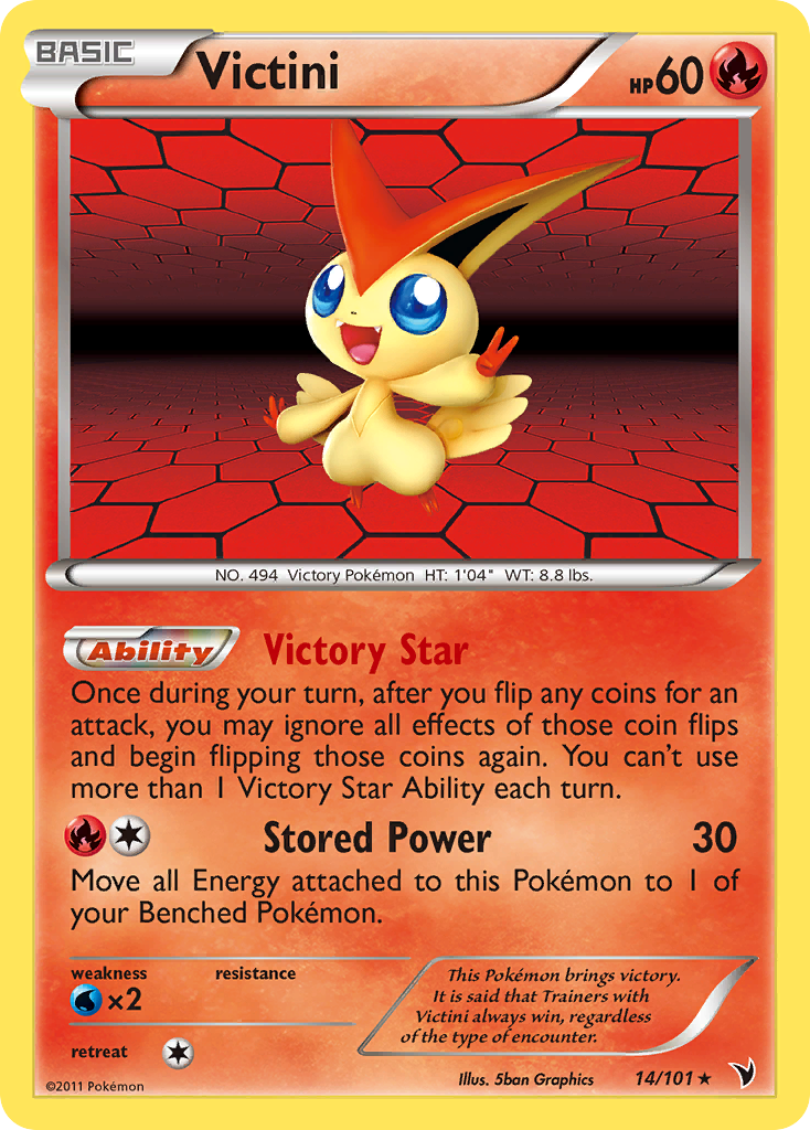 Victini (14/101) [Black & White: Noble Victories] Reverse Holofoil