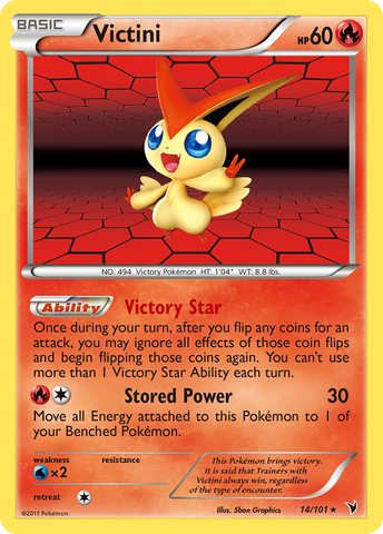 Victini (14/101) [Black & White: Noble Victories] Reverse Holofoil