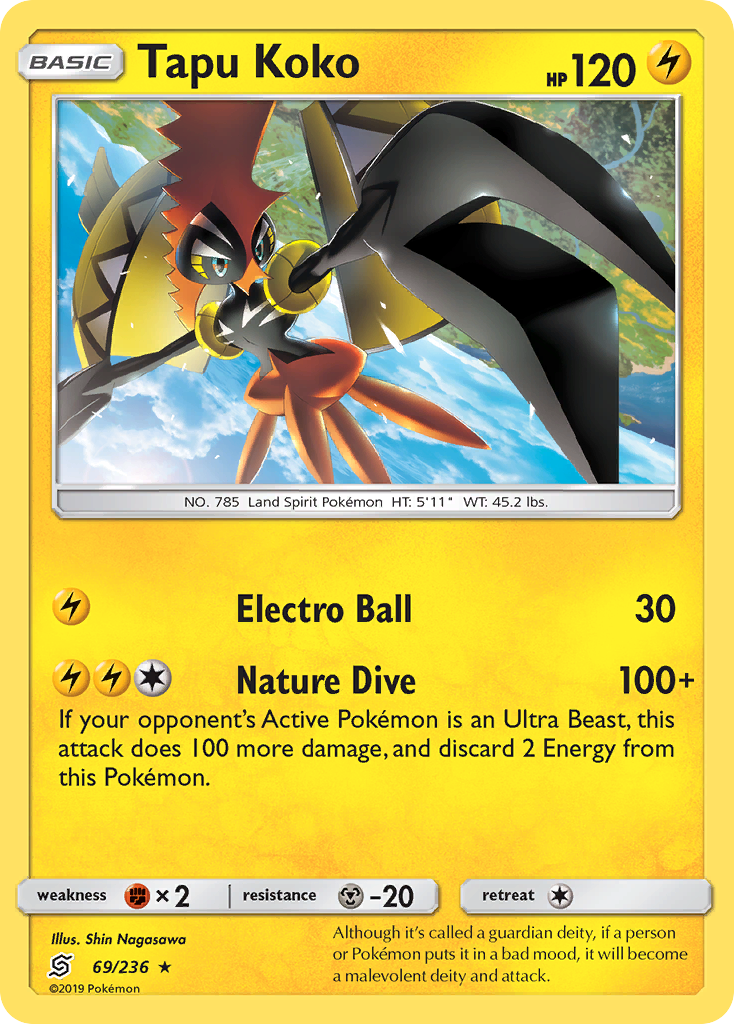 Tapu Koko (69/236) [Sun & Moon: Unified Minds] Reverse Holofoil