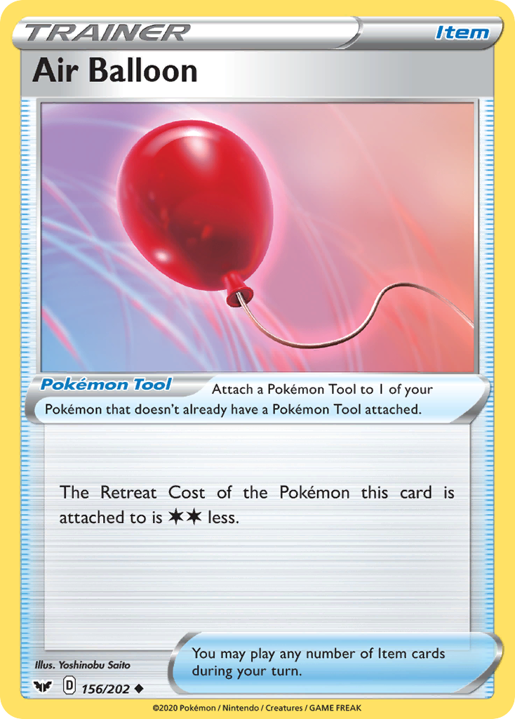 Air Balloon (156/202) [Sword & Shield: Base Set] Reverse Holofoil