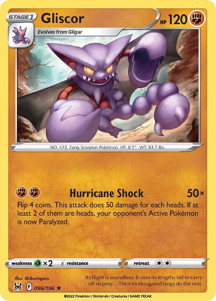 Gliscor (096/196) [Sword & Shield: Lost Origin] Reverse Holofoil