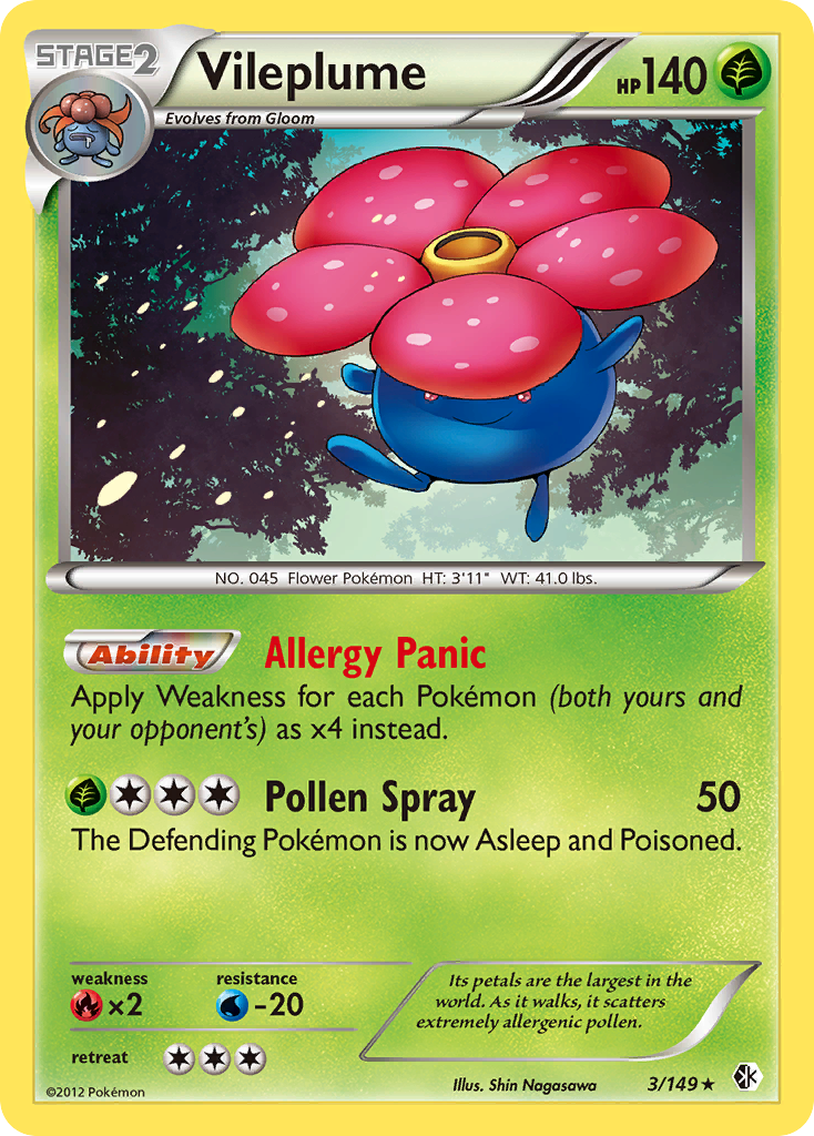 Vileplume (3/149) [Black & White: Boundaries Crossed] Reverse Holofoil