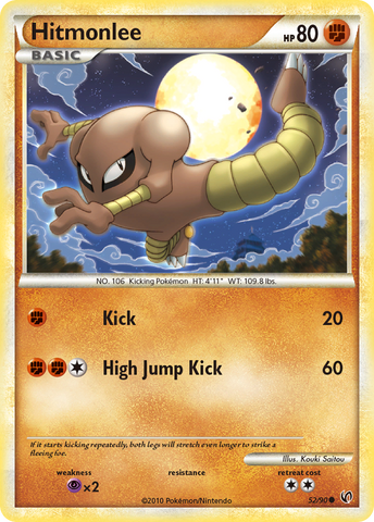 Hitmonlee (52/90) [HeartGold & SoulSilver: Undaunted] Reverse Holofoil