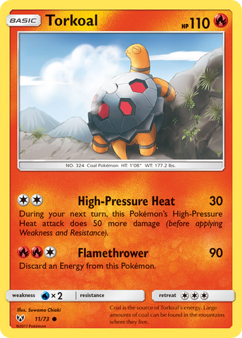 Torkoal (11/73) [Sun & Moon: Shining Legends] Reverse Holofoil