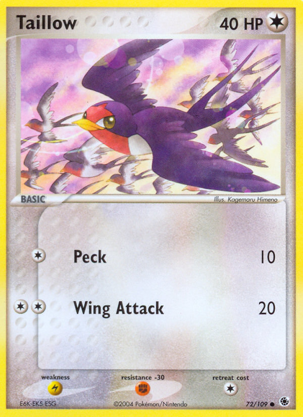 Taillow (72/109) [EX: Ruby & Sapphire] Reverse Holofoil