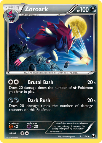 Zoroark (71/108) [Black & White: Dark Explorers] Reverse Holofoil