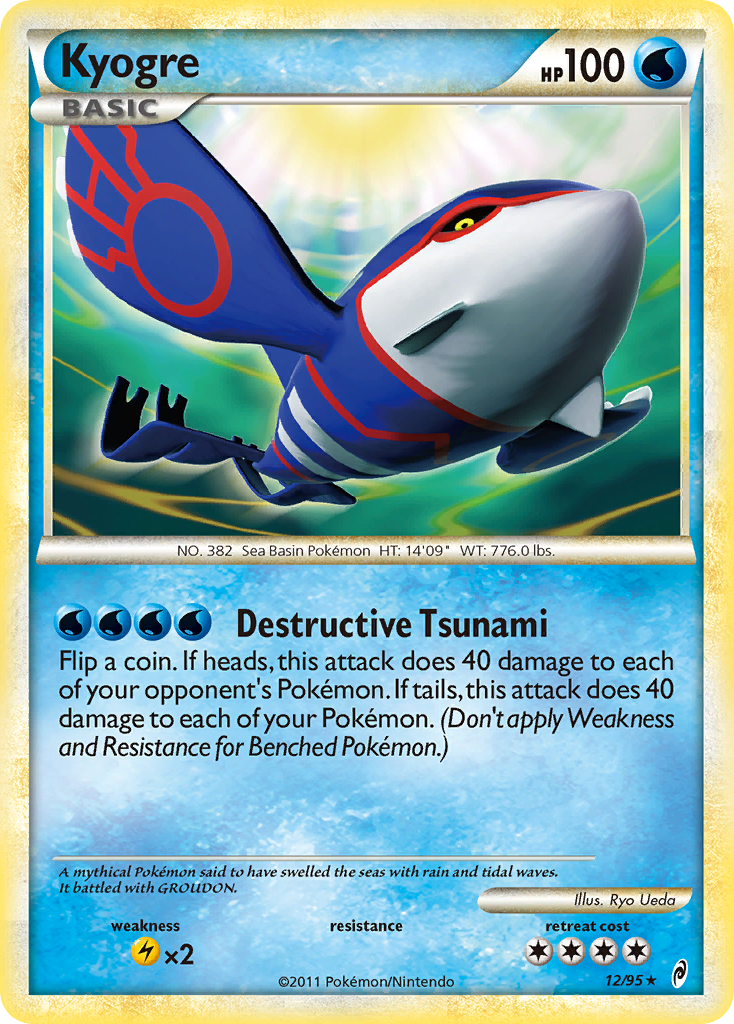 Kyogre (12/95) [HeartGold & SoulSilver: Call of Legends] Reverse Holofoil