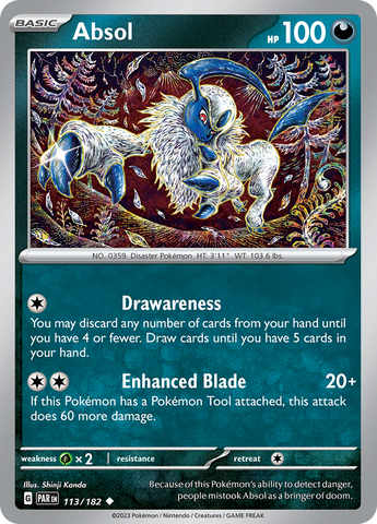 Absol (113/182) [Scarlet & Violet: Paradox Rift] Reverse Holofoil