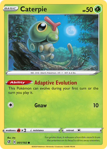 Caterpie (001/192) [Sword & Shield: Rebel Clash] Reverse Holofoil