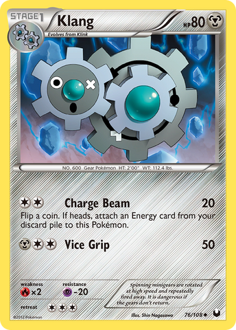Klang (76/108) [Black & White: Dark Explorers] Reverse Holofoil