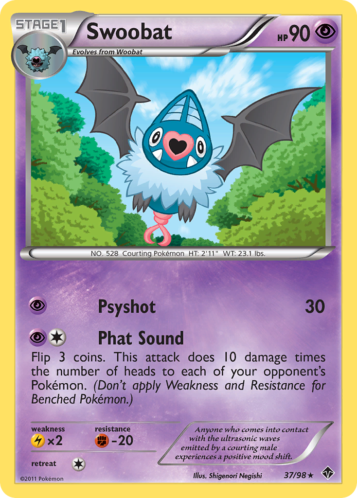 Swoobat (37/98) [Black & White: Emerging Powers] Reverse Holofoil