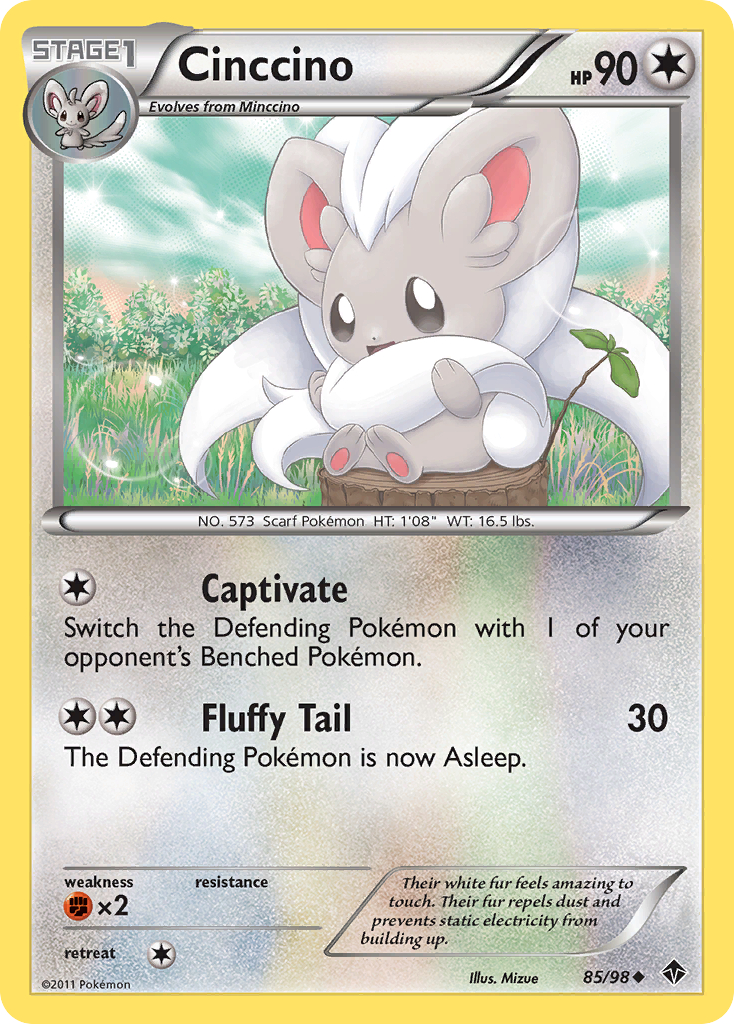 Cinccino (85/98) [Black & White: Emerging Powers] Reverse Holofoil