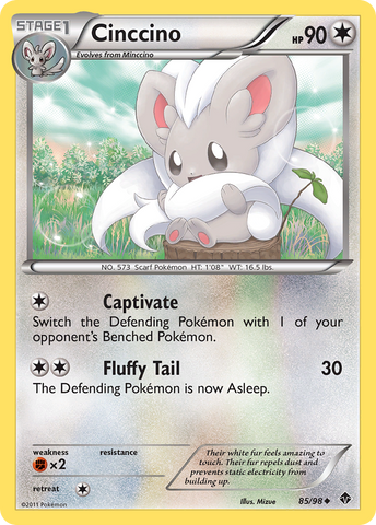 Cinccino (85/98) [Black & White: Emerging Powers] Reverse Holofoil