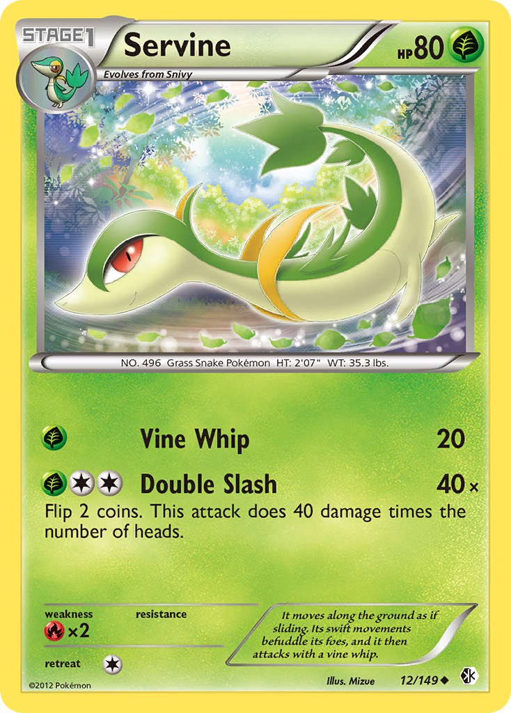 Servine (12/149) [Black & White: Boundaries Crossed] Reverse Holofoil